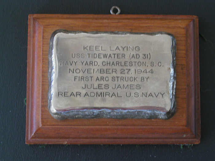 Keel Laying Plaque